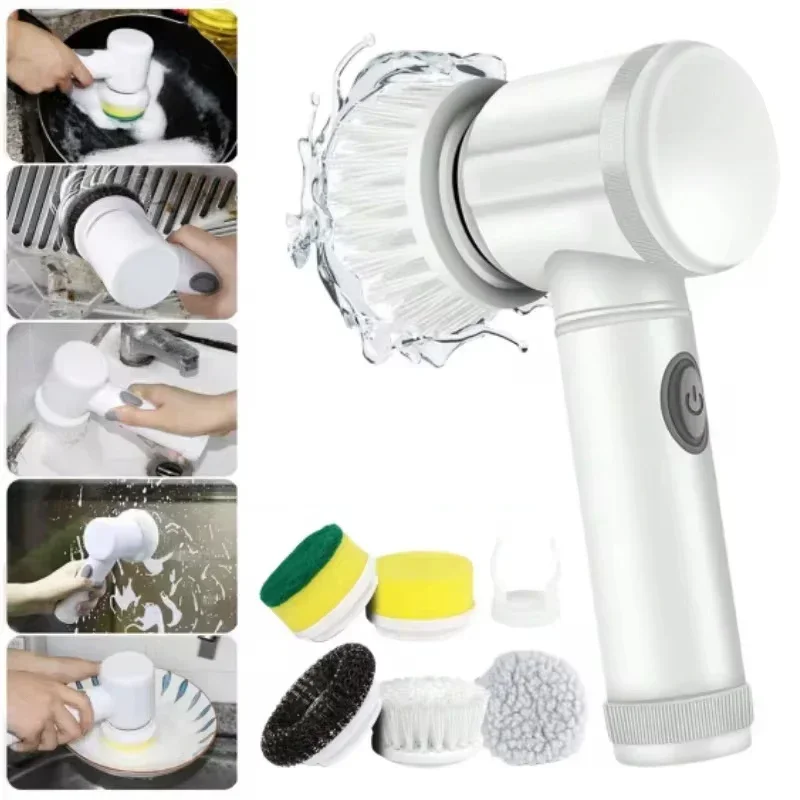 Home Bathroom Cleaning Machine - 5 in1 Electric Spin Scrubber, Spin