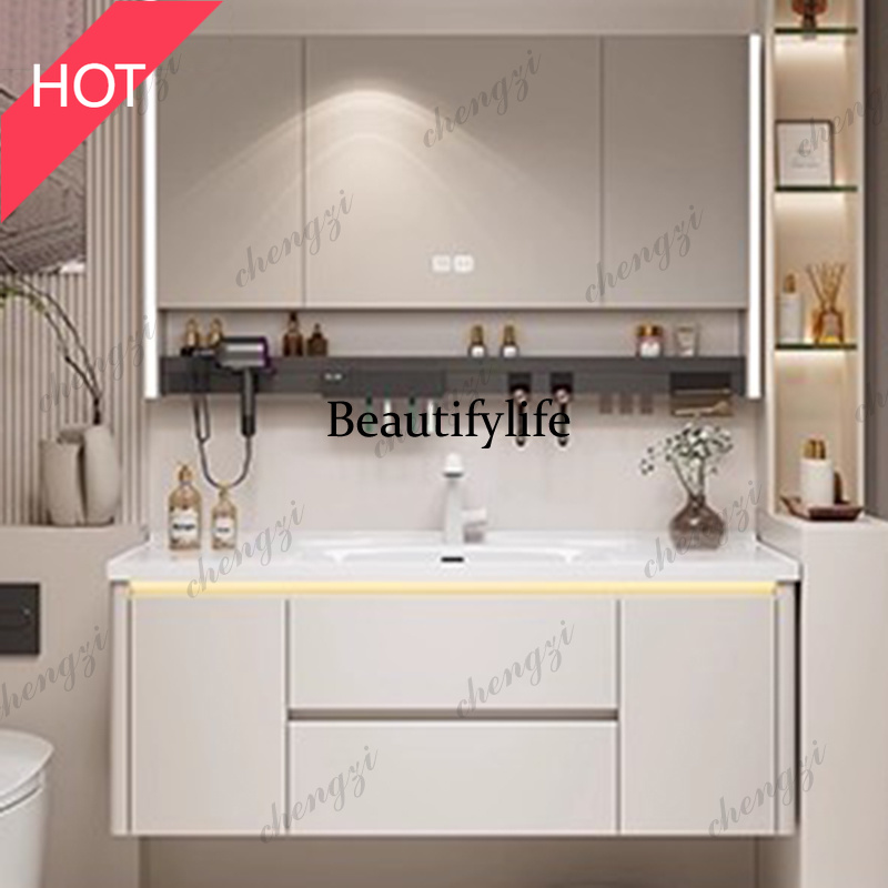 Home Bathroom Partition - M07 Organizer Storage Cupboard Mirror Toilet