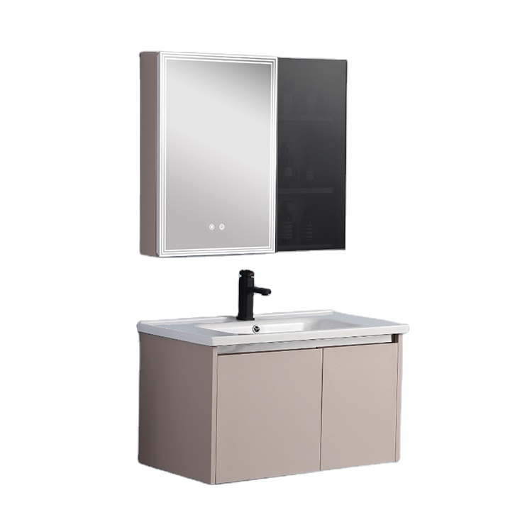Home Living Bathroom Vanity - Bathroom CabinetModern White Stainless Steel Ceramic