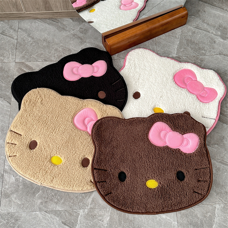 Home Goods Bathroom Decor - Anime Hello Kitty Plush Rug Soft
