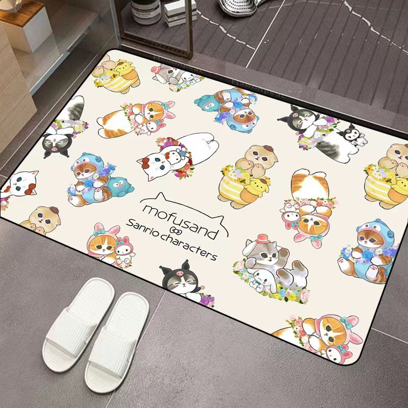 Home Bathroom Model - Mofusand Cartoon Diatom Mud Absorbent Floor