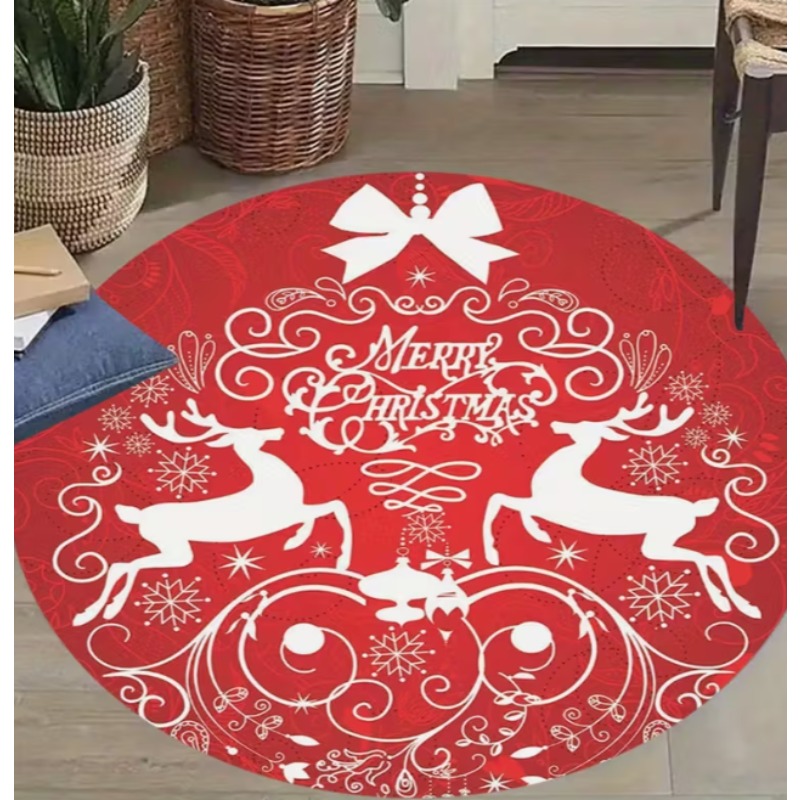 Home Goods Bathroom Decor - Christmas Themed carpet Santa Claus and