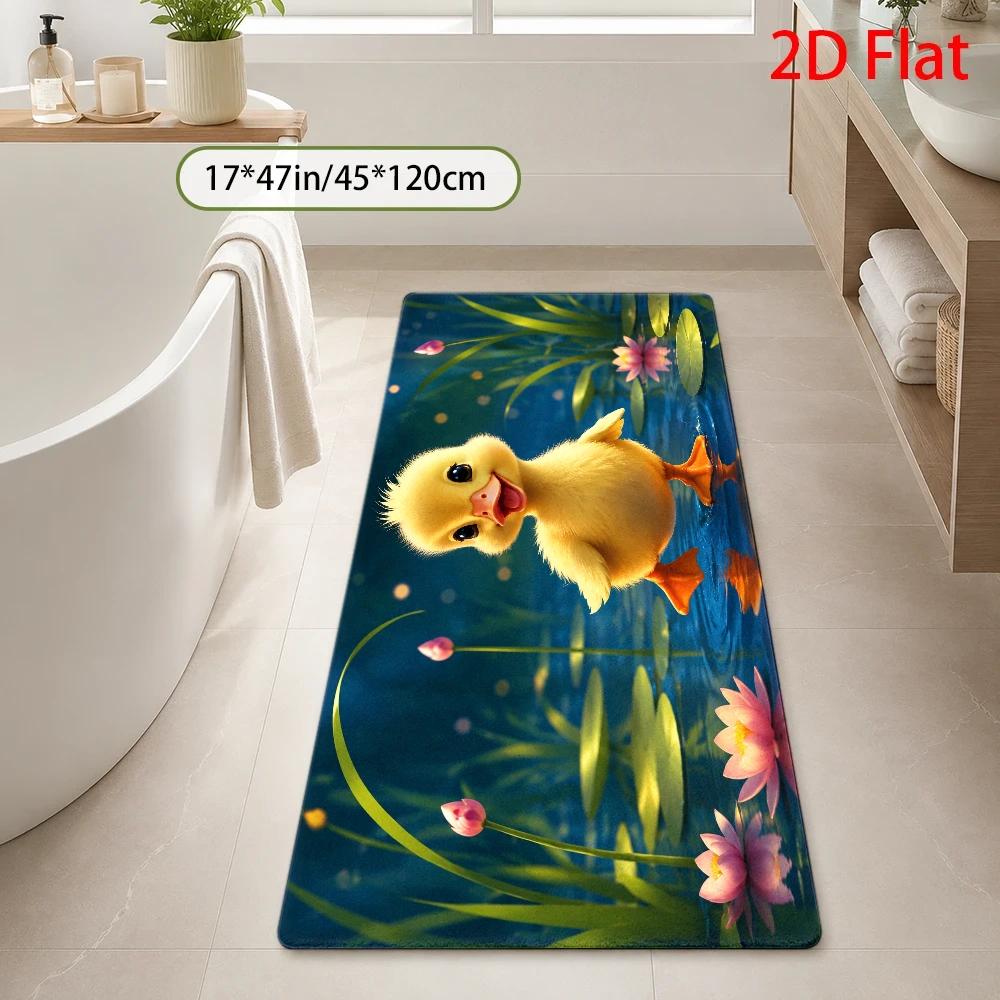 Home Bathroom Scene - 1pc, 2pcs, 3pcs, Cute Yellow Duckling