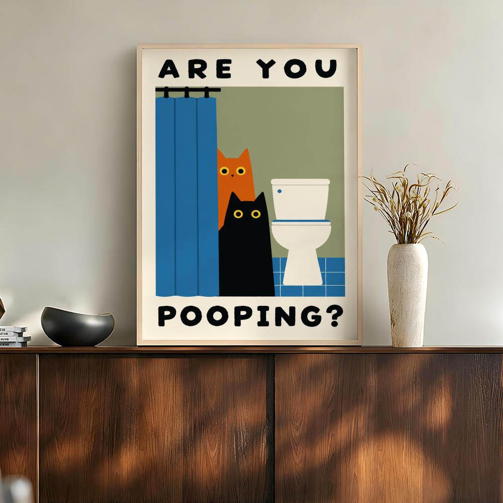 Home Bathroom Quotes - Funny Cats Bathroom Privacy Toilet Humor