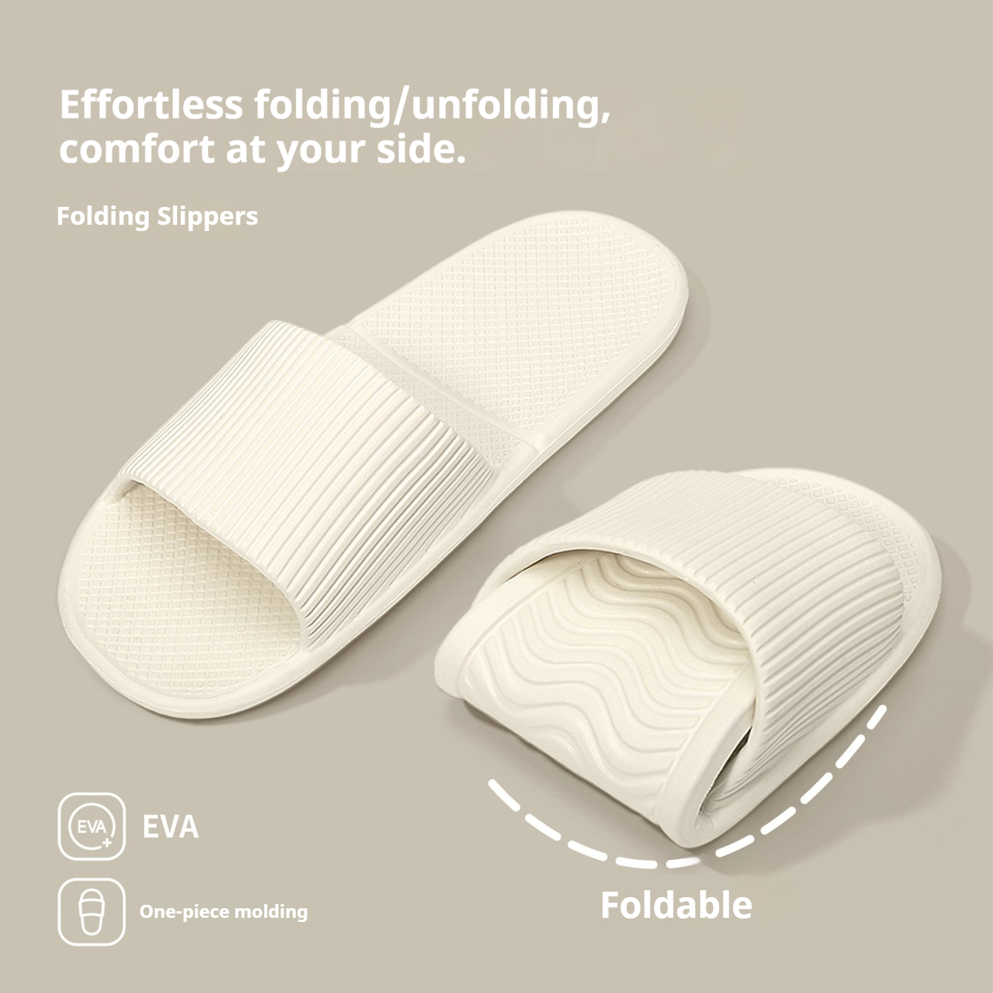 Home Bath - One-piece Mold Foldable Slides Women Soft