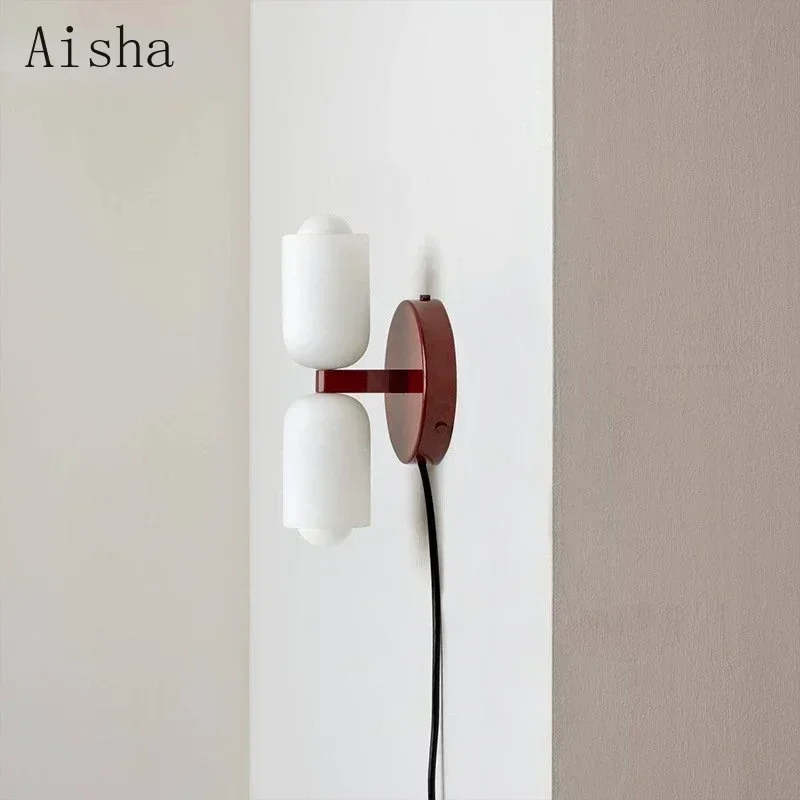 Home Bathroom Design Simple - Glass Wall Light Simple Double Head