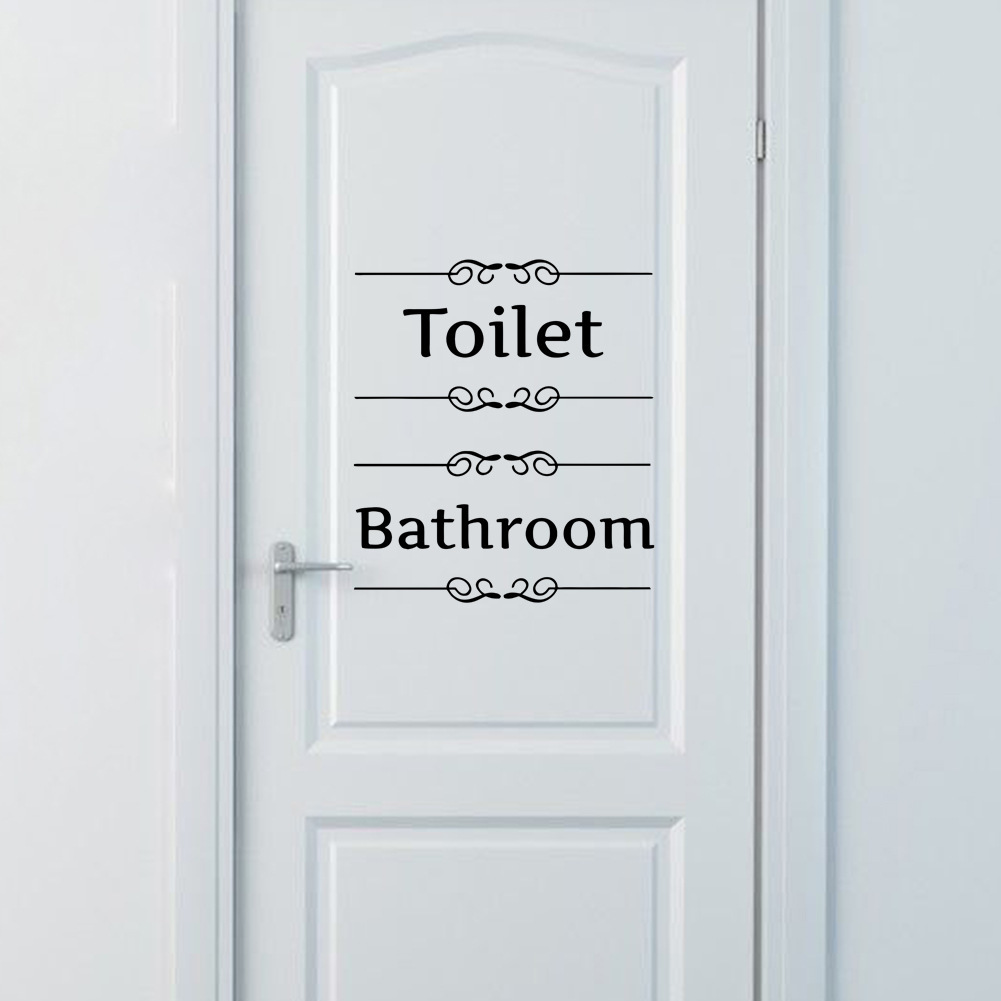 Toilet bathroom Sign Wall Deca - Home Bathroom Quotes ulasan dan harga