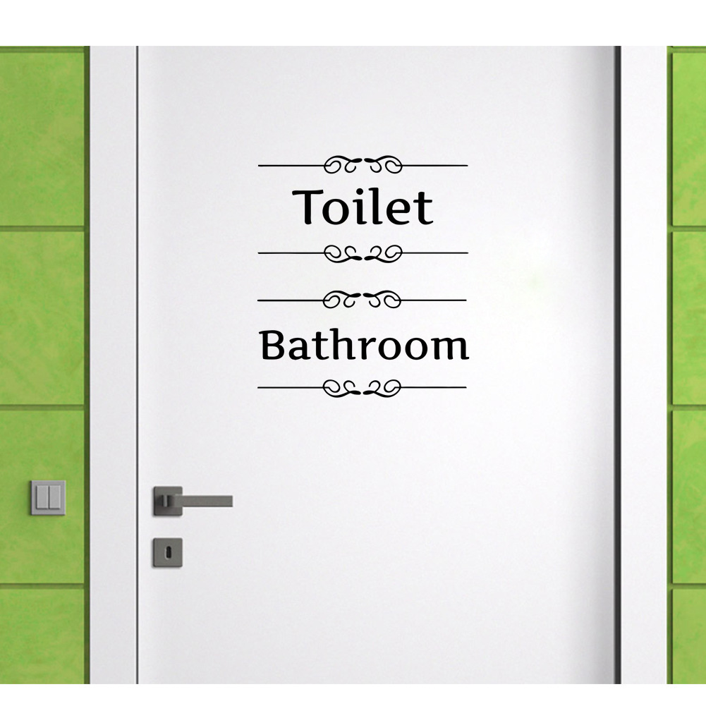 Toilet bathroom Sign Wall Deca - Home Bathroom Quotes ulasan dan harga