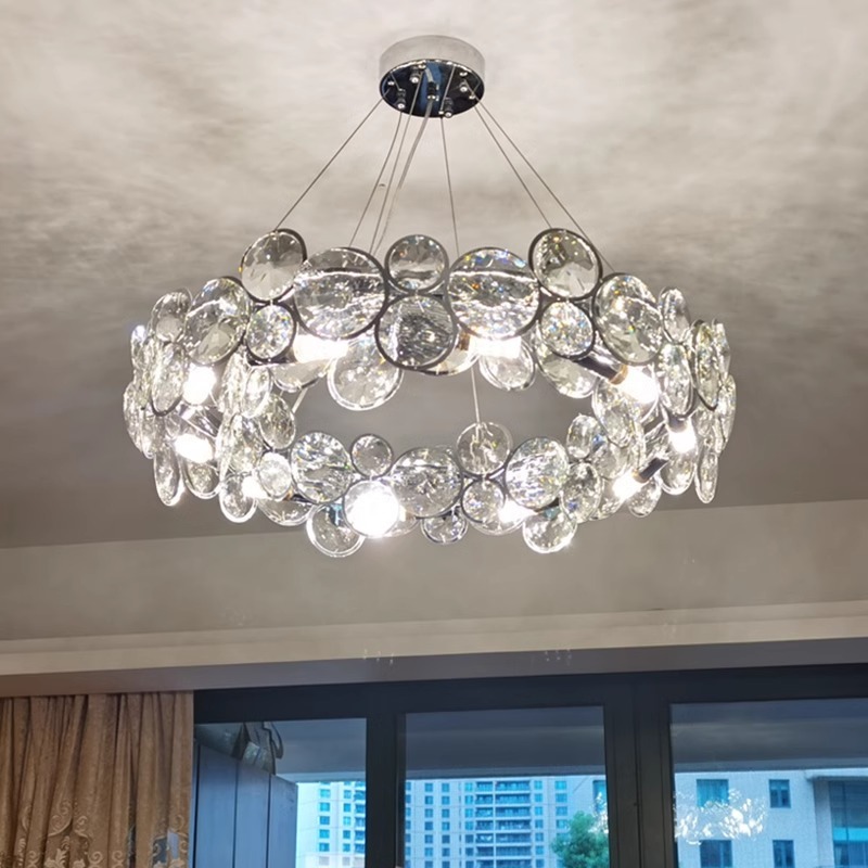Modern Luxury Crystal Chandeli - Home Bathroom Design Simple ulasan dan harga