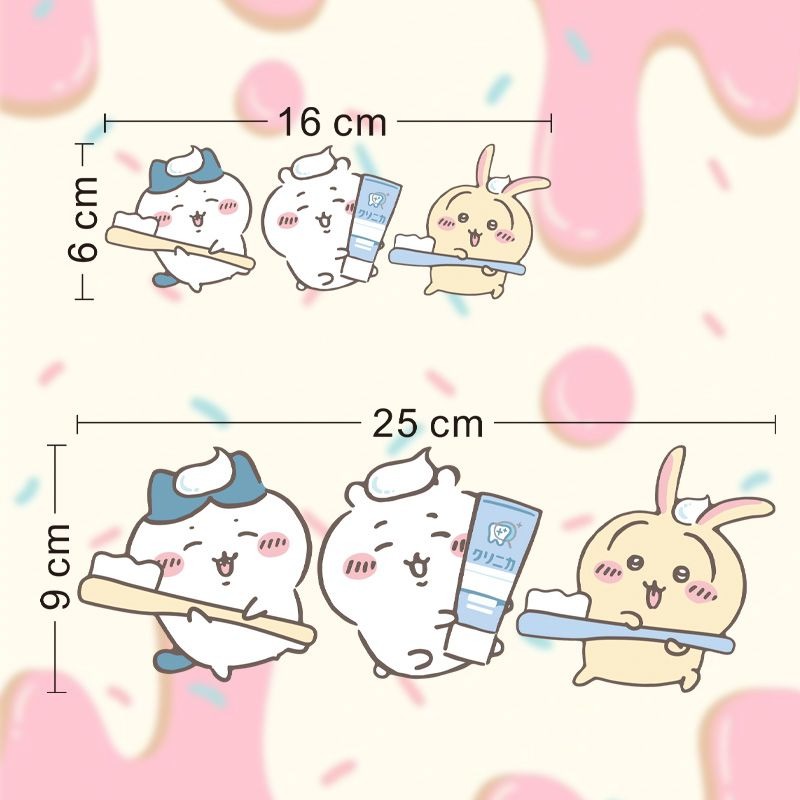 Hot Chiikawa Mirror Stickers S - Home Goods Bathroom Decor ulasan dan harga