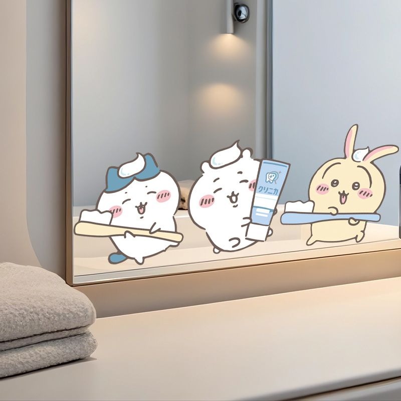 Hot Chiikawa Mirror Stickers S - Home Goods Bathroom Decor ulasan dan harga
