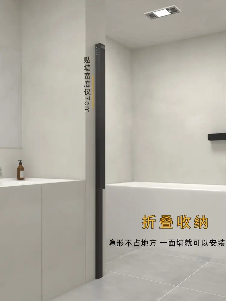Invisible folding shower curta - Home Bathroom Partition ulasan dan harga