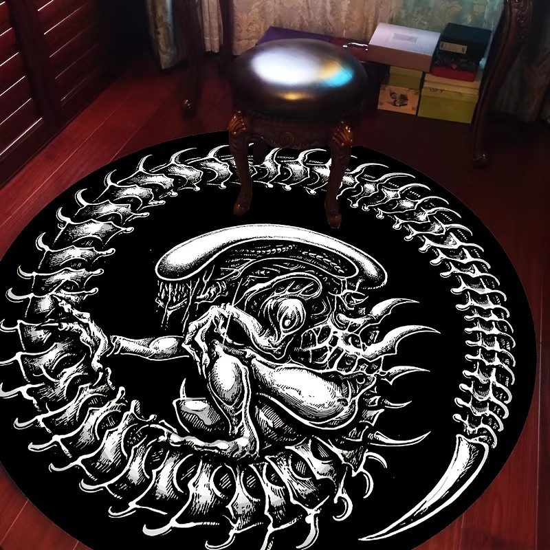 Round Alien Xenomorph Rug Sci- - Home Bathroom Trends ulasan dan harga