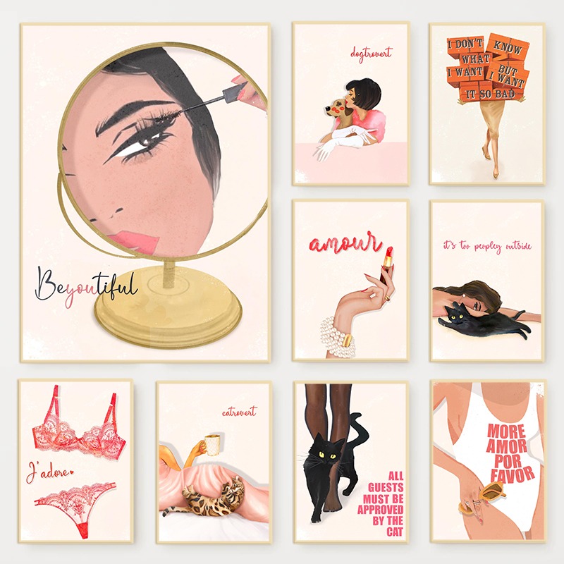Retro Glam Fashion Magazine Po - Home Bathroom Quotes ulasan dan harga