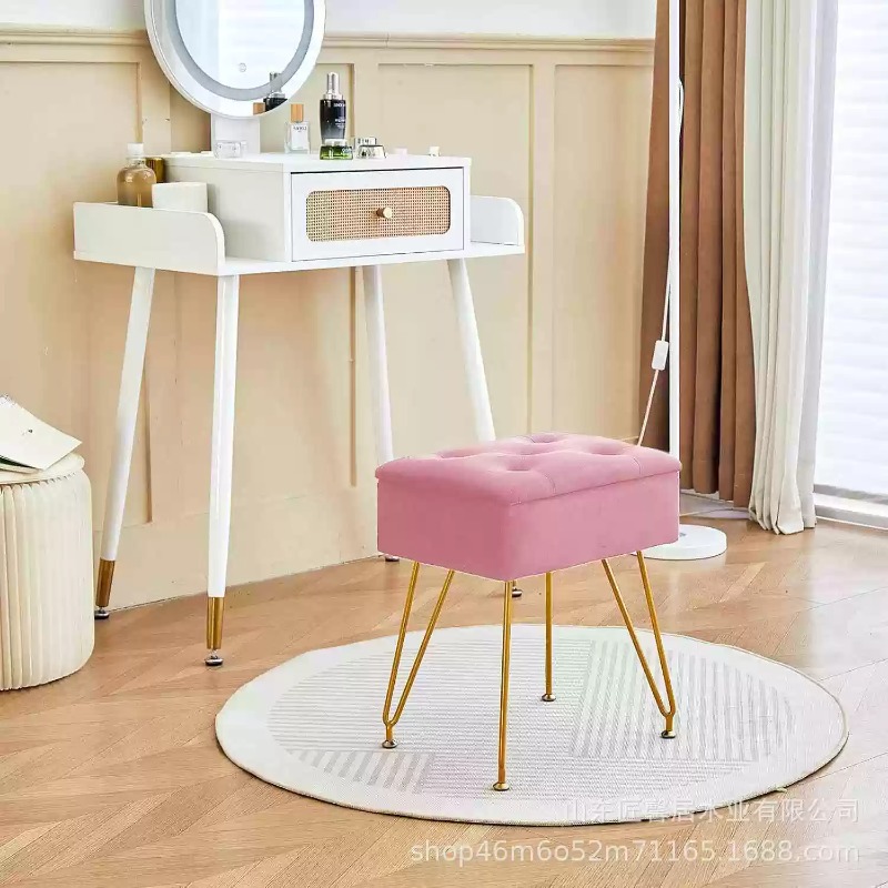 Modern Soft Vanity Stool Ottom - Home Living Bathroom Vanity ulasan dan harga