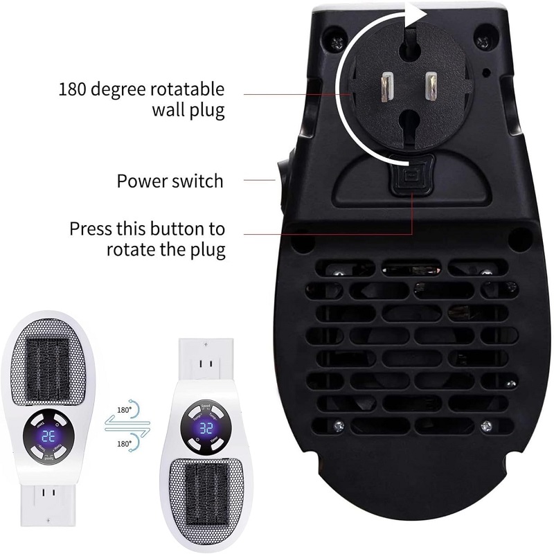 Eco Plug in Electric Heater Wa - Home Bathroom Fan ulasan dan harga