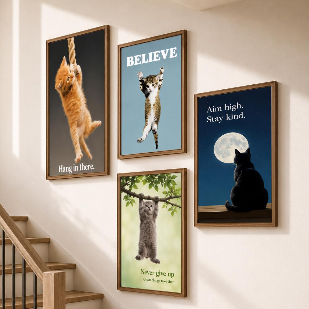 Funny Motivational Cats Cute Q - Home Bathroom Quotes ulasan dan harga