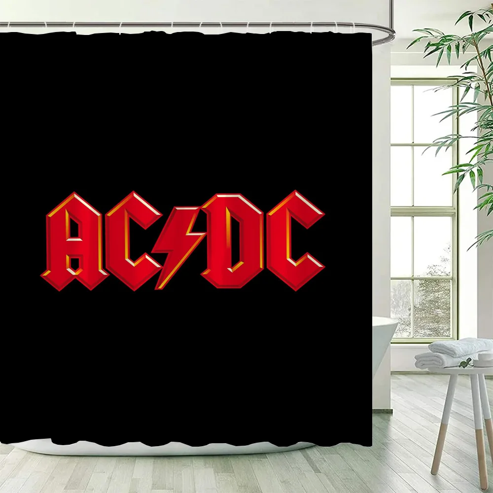 Rock-ACDC Shower Curtain for B - Home Bathroom Partition ulasan dan harga
