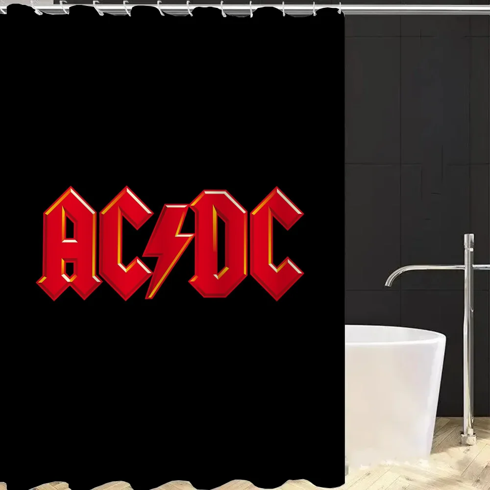 Rock-ACDC Shower Curtain for B - Home Bathroom Partition ulasan dan harga