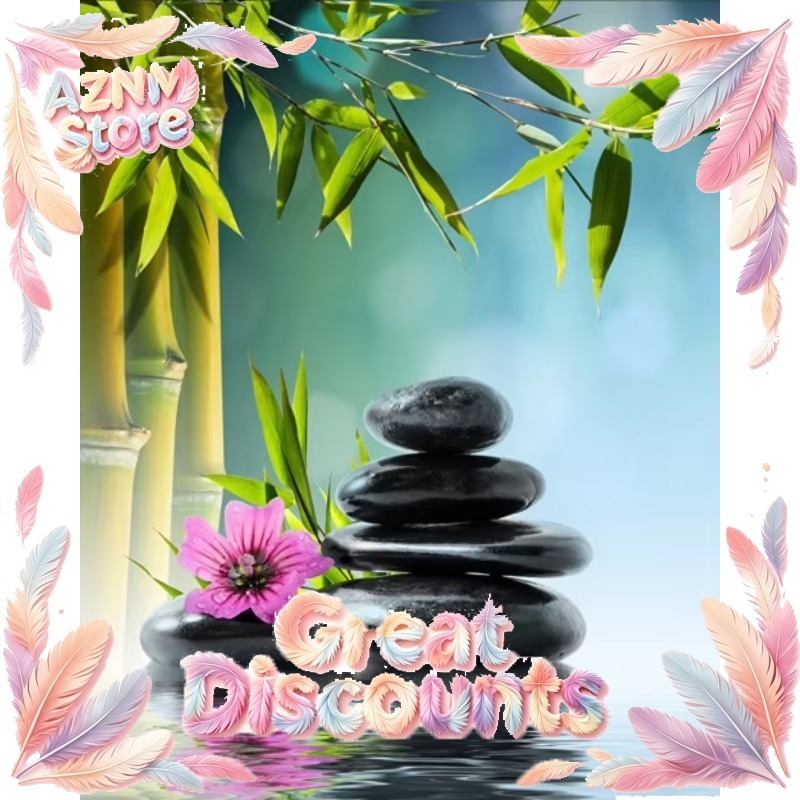 Green Bamboo Zen Stone Canvas  - Home Bathroom Scene ulasan dan harga