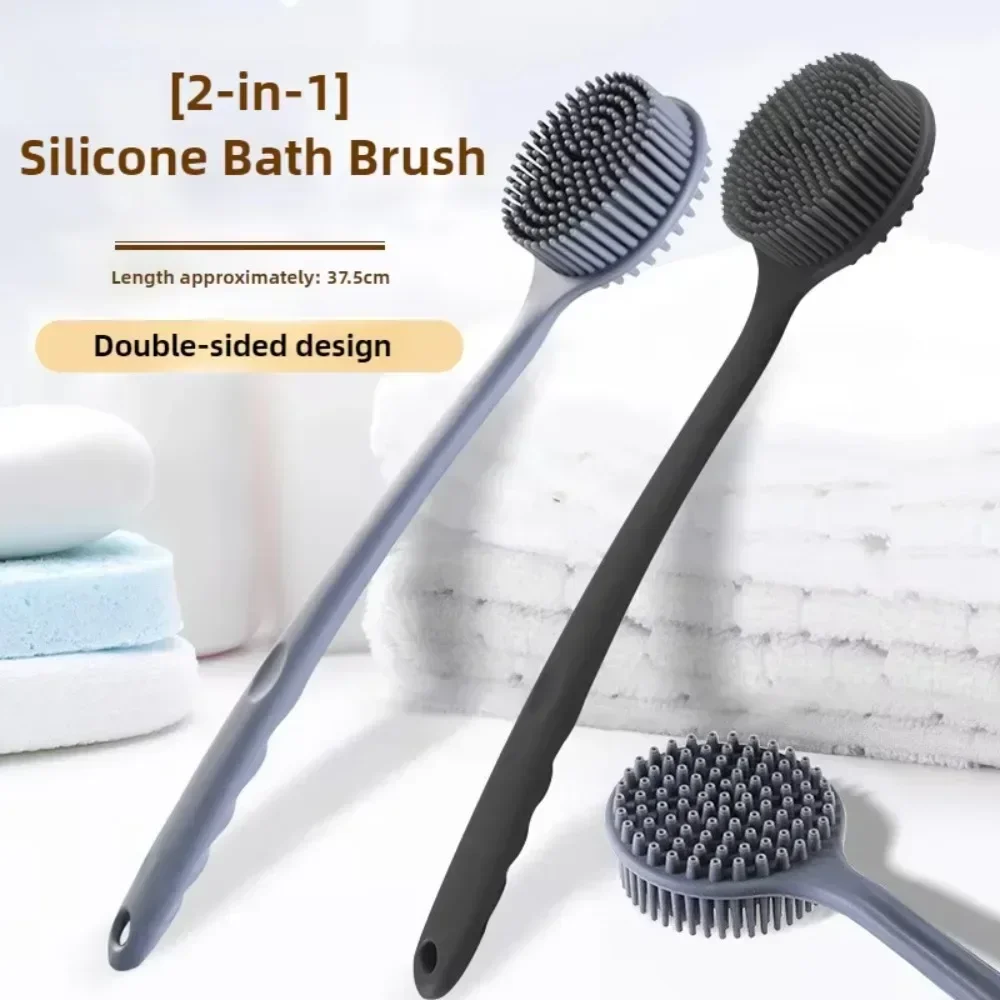 Silicone Long Handle Shower Br - Home Bathroom Cleaning Machine ulasan dan harga