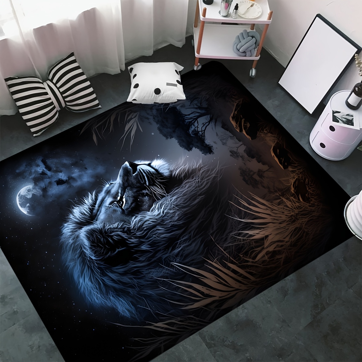 Starry Night Lion Floor Mat -  - Home Toilet Bathroom Design ulasan dan harga