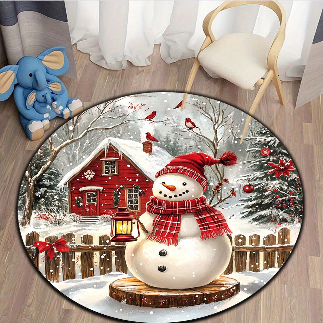 Vintage Winter Snow Scene Circ - Home Bathroom Scene ulasan dan harga