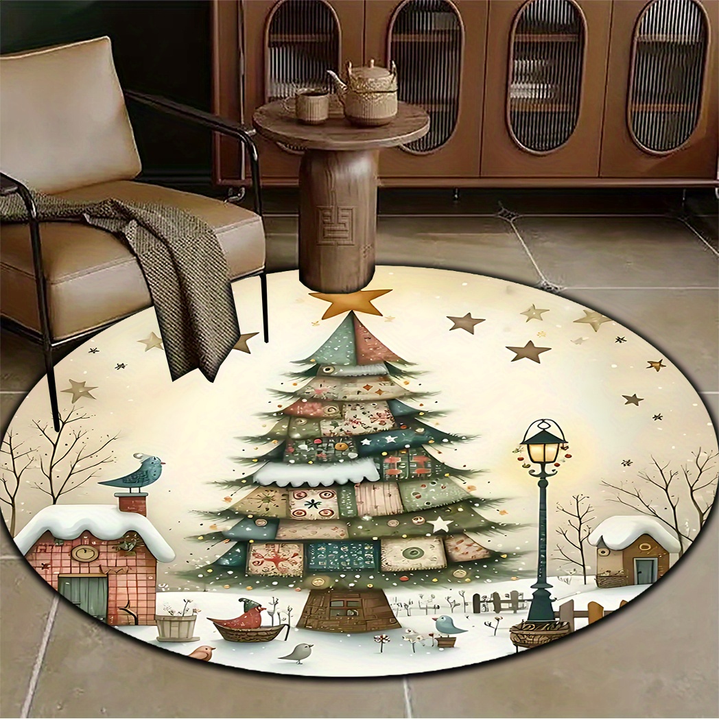 Vintage Winter Snow Scene Circ - Home Bathroom Scene ulasan dan harga