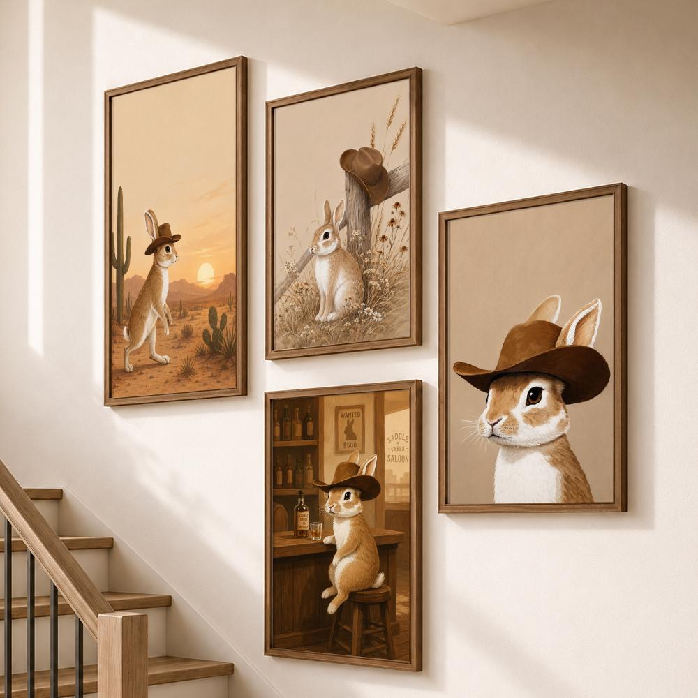 Western Cowboy Rabbit Desert S - Home Bathroom Scene ulasan dan harga