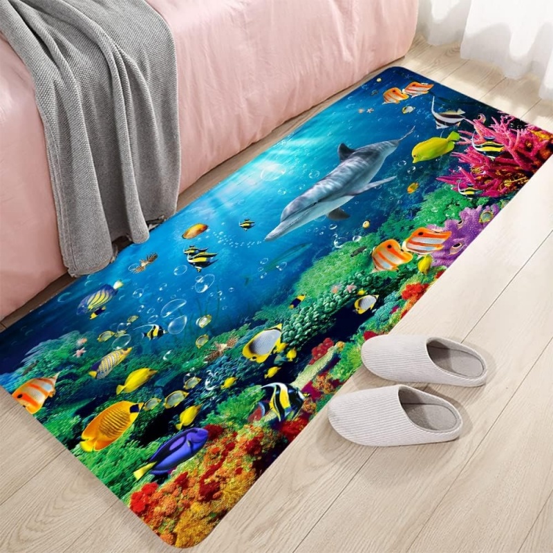 Underwater Ocean Coral Fish Ru - Home Bathroom Scene ulasan dan harga
