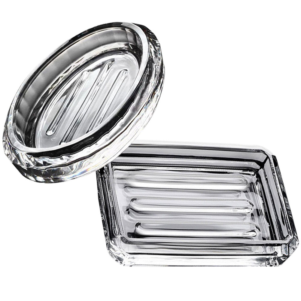2Pcs Soap Box Transparent Glas - Home Bathroom Design Simple ulasan dan harga