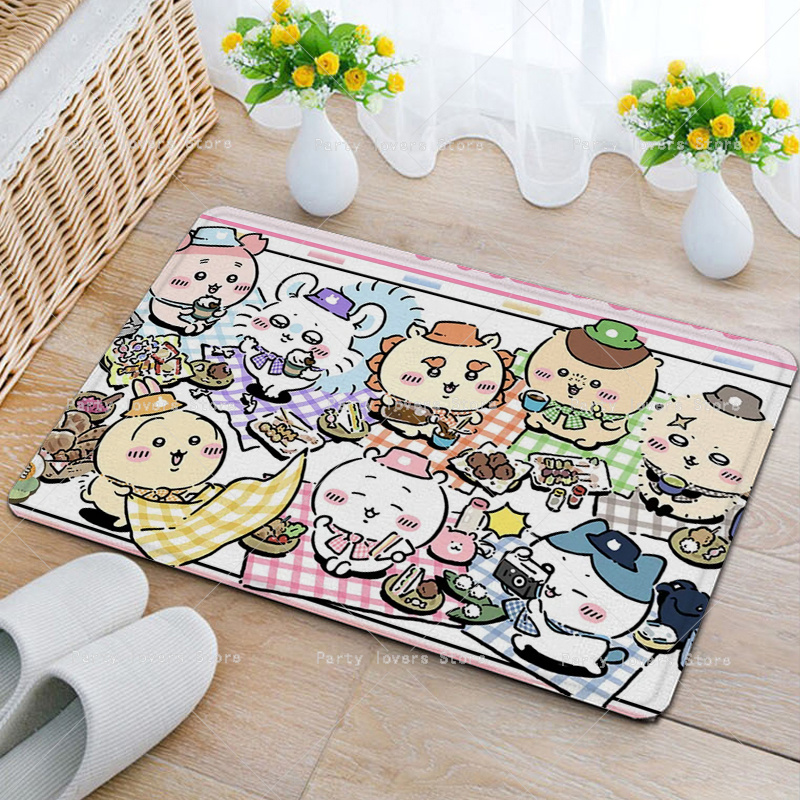 Anime Chiikawas Flannel Carpet - Home Goods Bathroom Decor ulasan dan harga