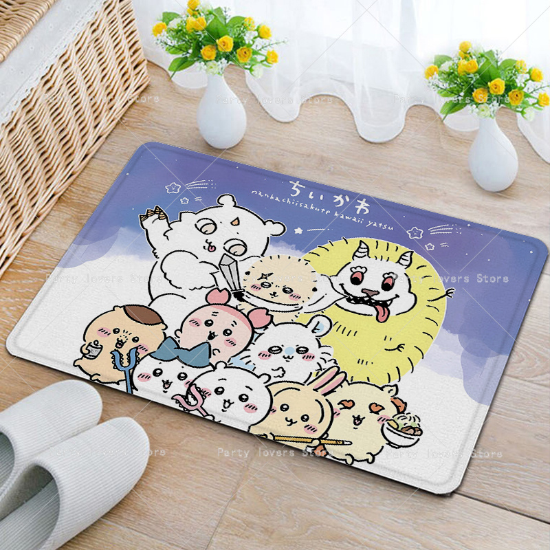 Anime Chiikawas Flannel Carpet - Home Goods Bathroom Decor ulasan dan harga