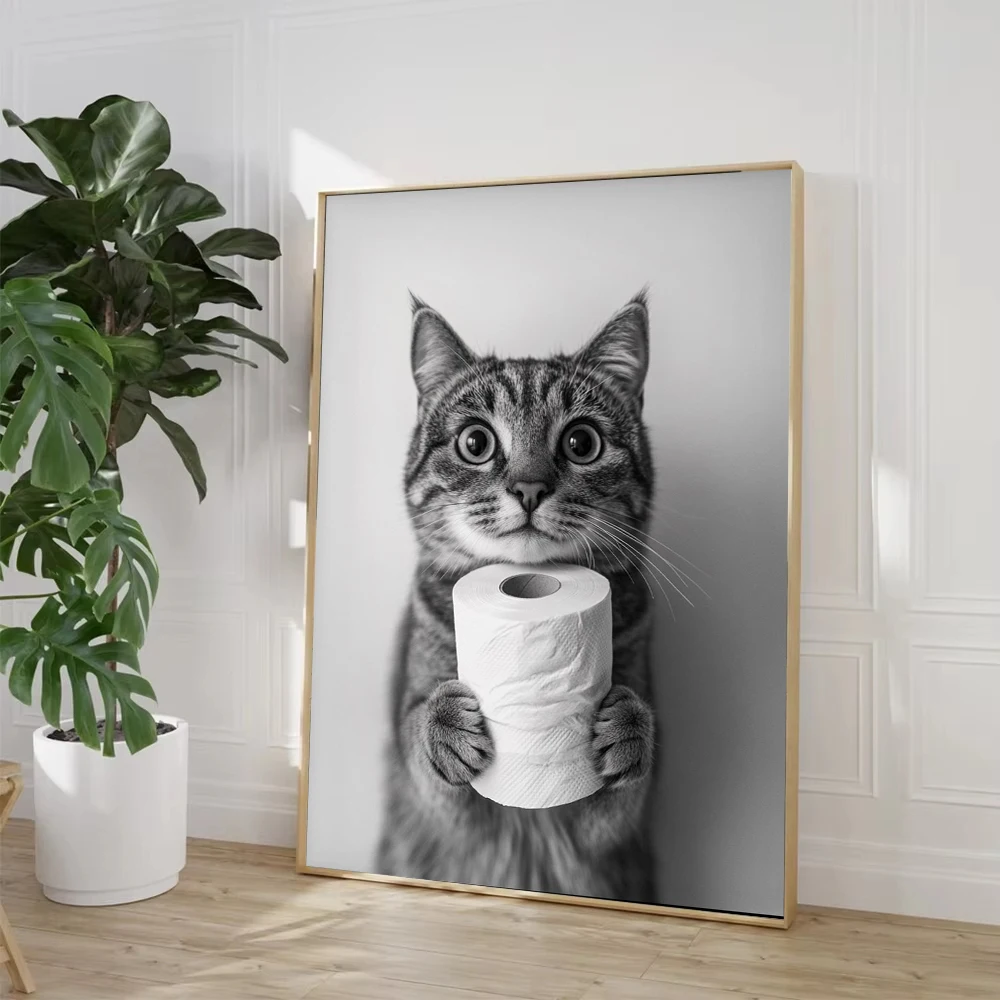 Highland Cow Otter Cat  Raccoo - Home Bathroom Pictures ulasan dan harga