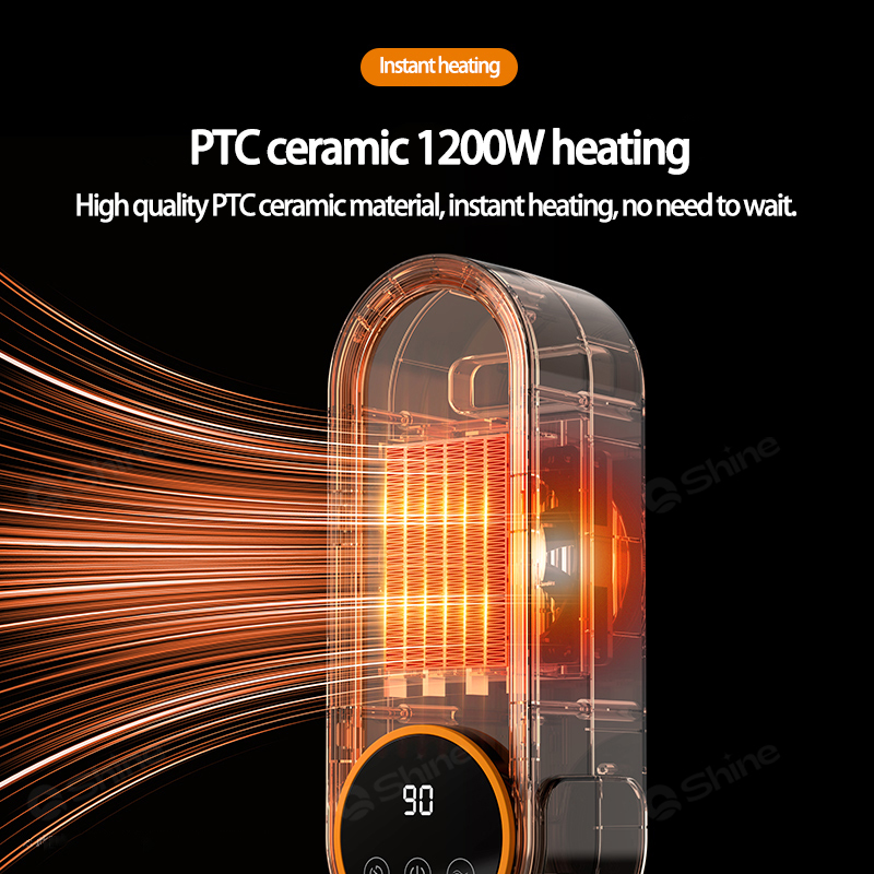 1200W Touch Screen Space Heate - Home Bathroom Fan ulasan dan harga