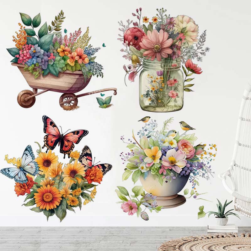 Rural Style Flower Watercolor  - Home Bathroom Tiles ulasan dan harga