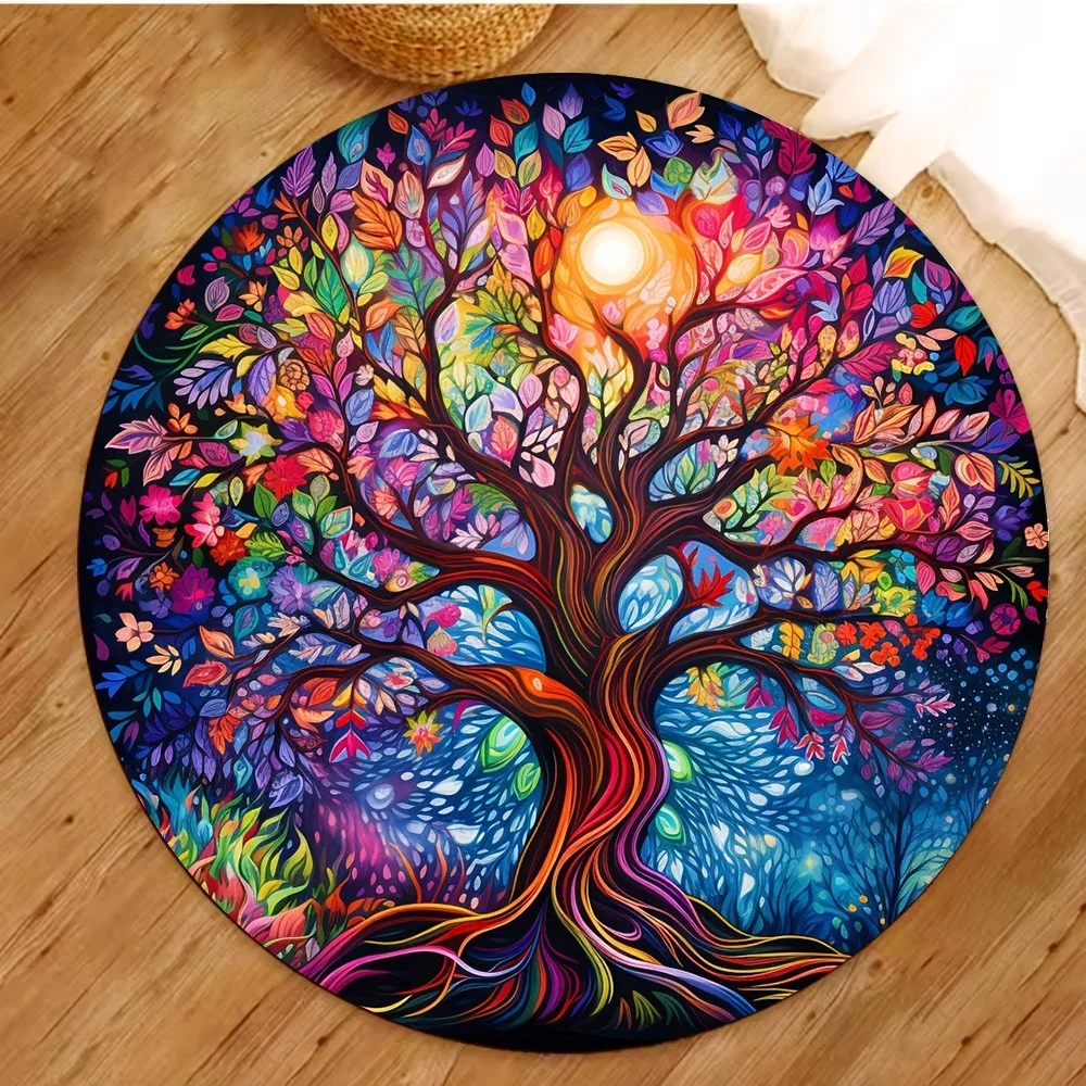 Tree of Life Round Rugs Yoga F - Home Toilet Bathroom Design ulasan dan harga