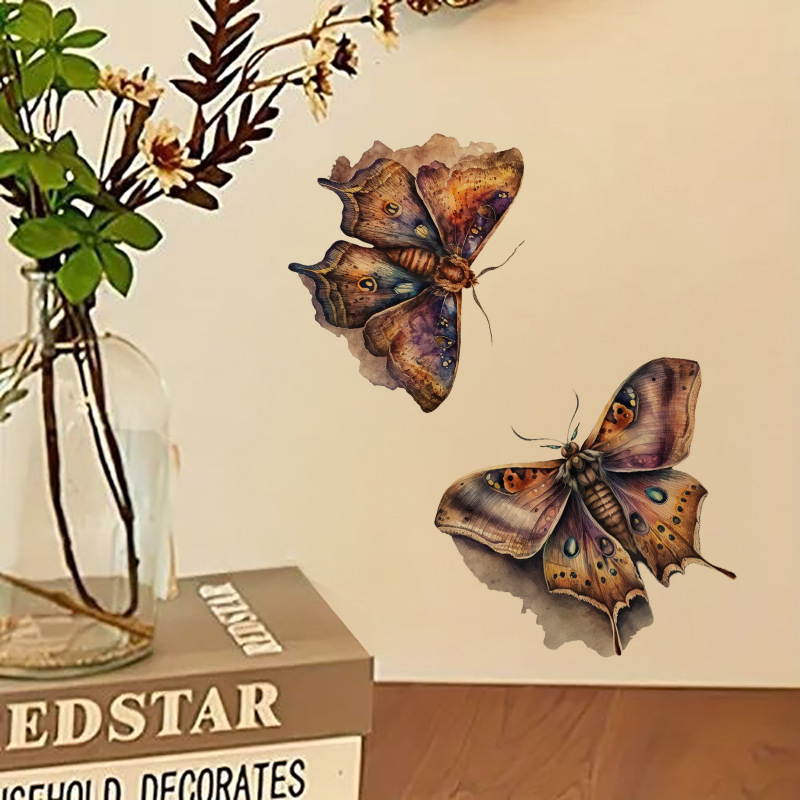 Beautiful Gothic Moth Sticker, - Home Bathroom Tiles ulasan dan harga