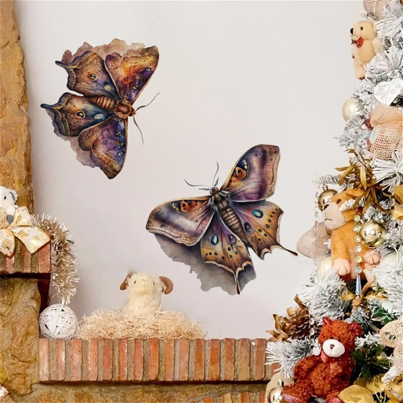 Beautiful Gothic Moth Sticker, - Home Bathroom Tiles ulasan dan harga