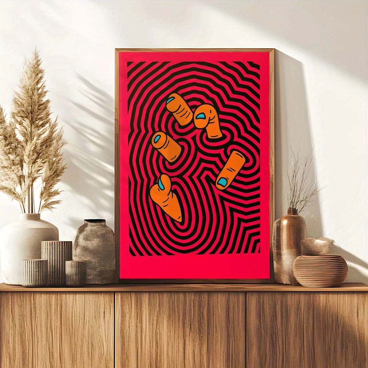 Modern Abstract Finger Art Pos - Home Bathroom Pictures ulasan dan harga