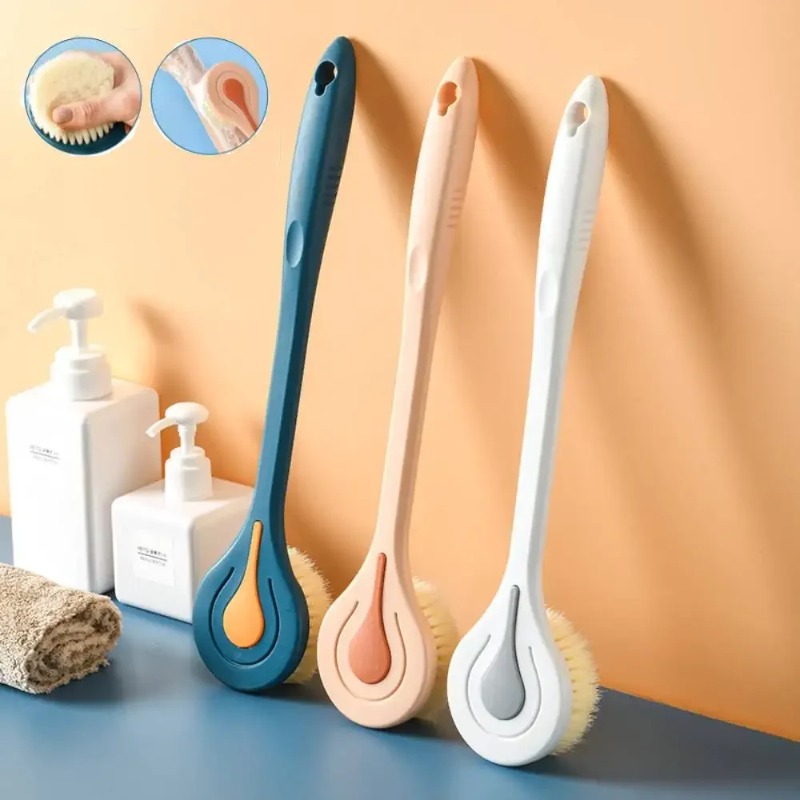 1PC Long Handle Soft Hair Bath - Home Bathroom Cleaning Machine ulasan dan harga