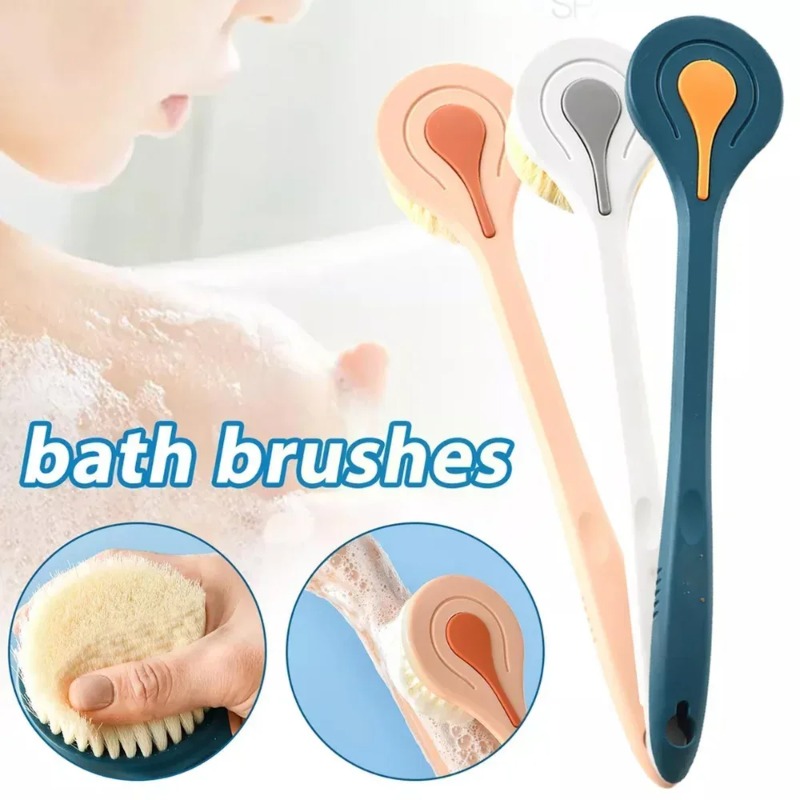 1PC Long Handle Soft Hair Bath - Home Bathroom Cleaning Machine ulasan dan harga