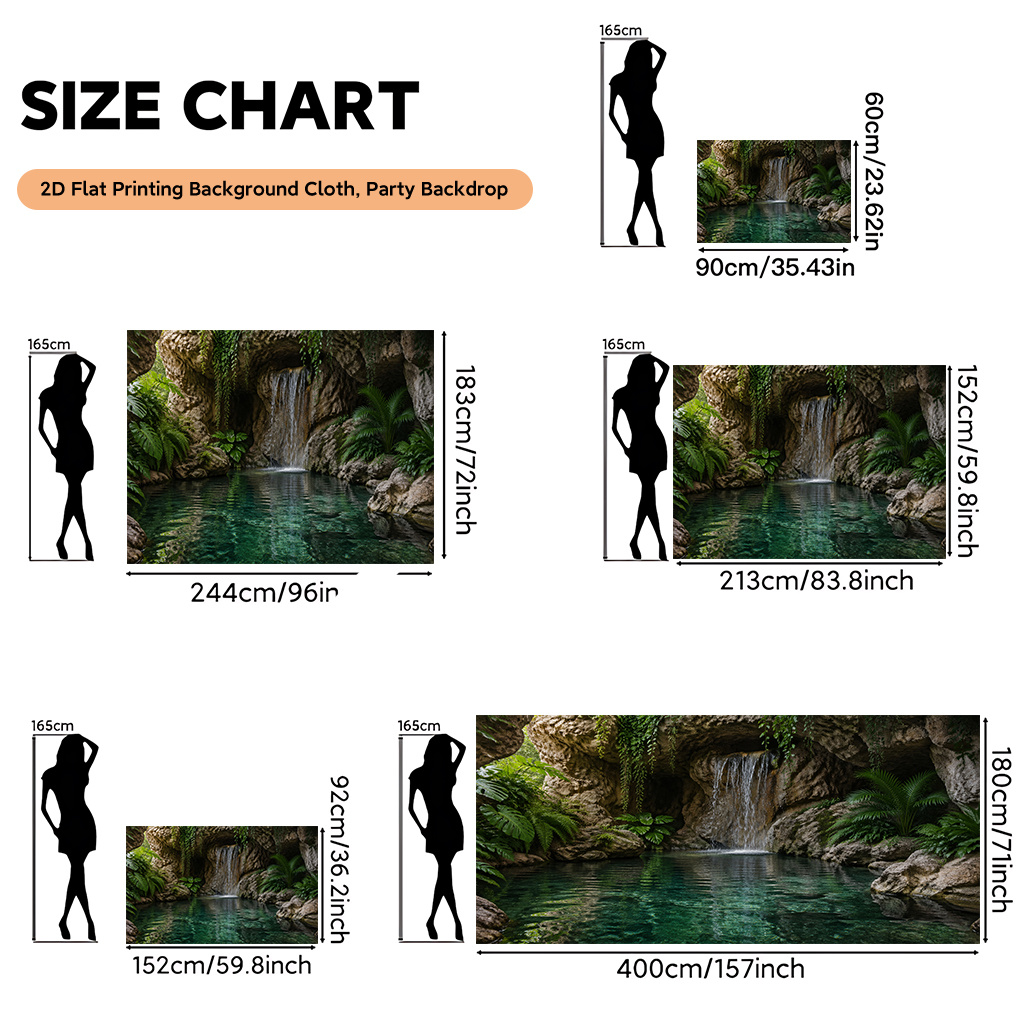 Tropical Waterfall Jungle Tape - Home Bathroom Scene ulasan dan harga