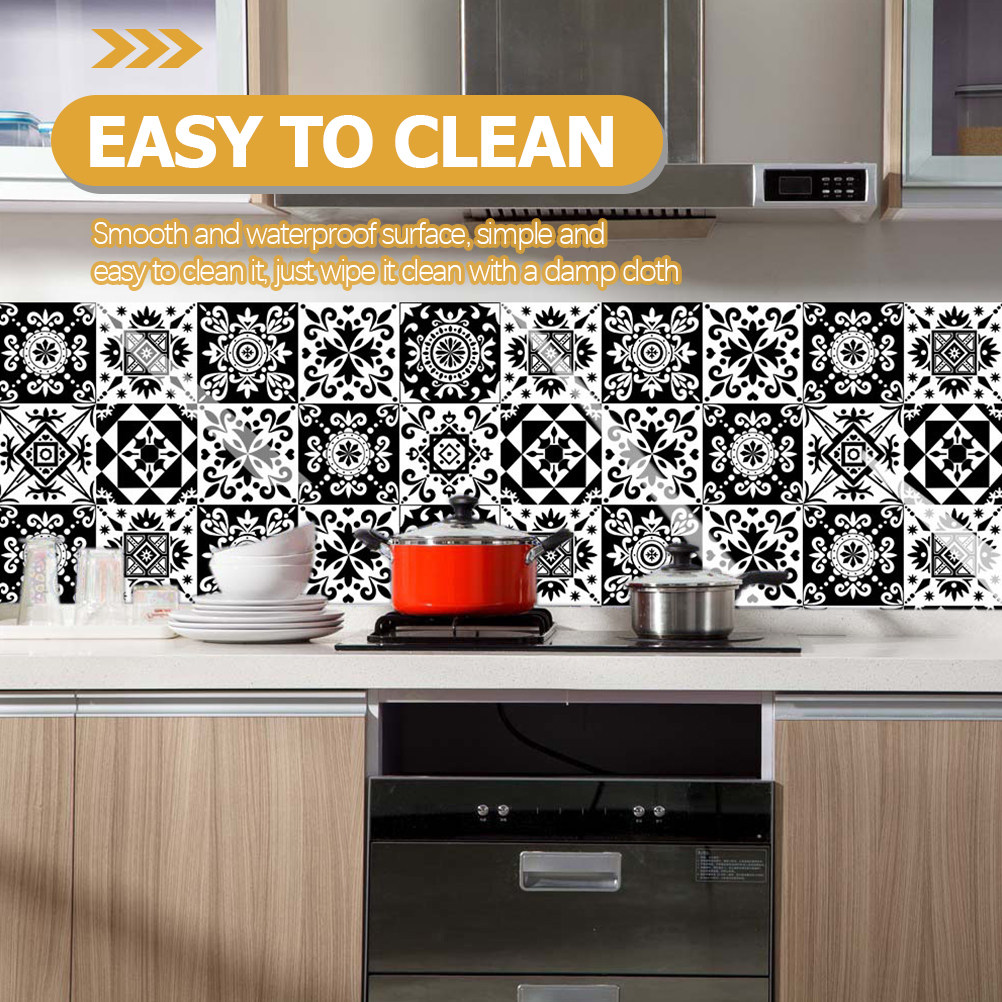 10 Pcs Home Decor Wall Sticker - Home Bathroom Tiles ulasan dan harga