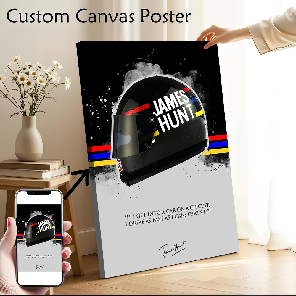 JAMES HUNT Quote Printed Canva - Home Bathroom Quotes ulasan dan harga