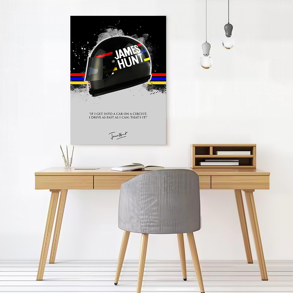 JAMES HUNT Quote Printed Canva - Home Bathroom Quotes ulasan dan harga
