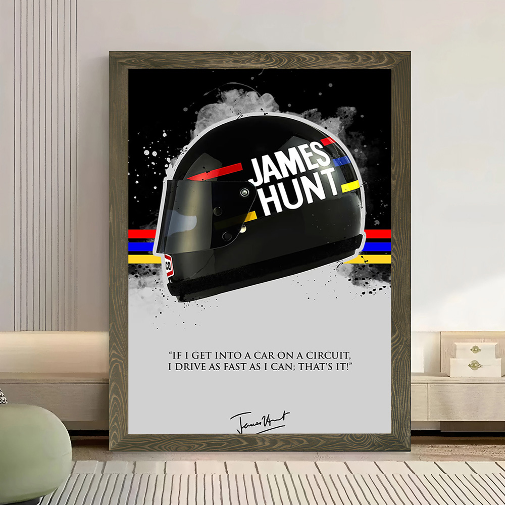 JAMES HUNT Quote Printed Canva - Home Bathroom Quotes ulasan dan harga