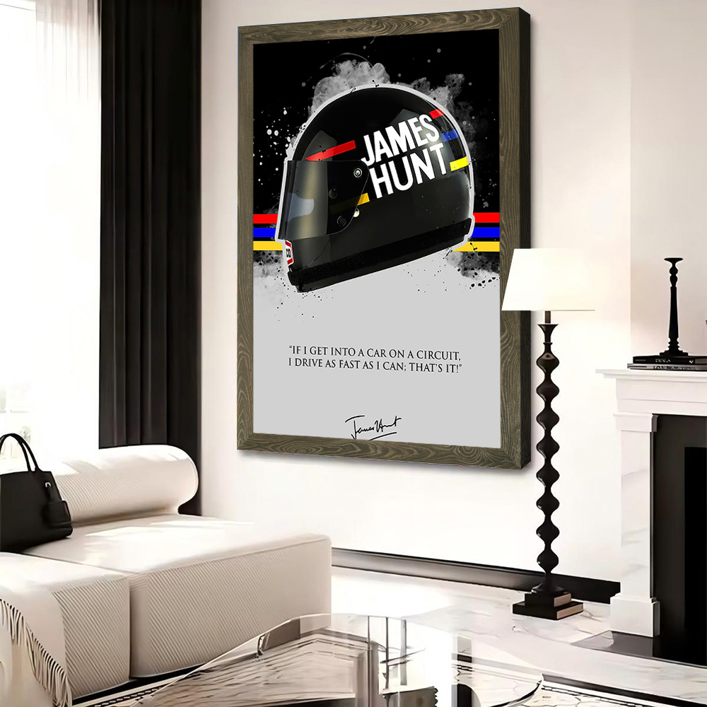JAMES HUNT Quote Printed Canva - Home Bathroom Quotes ulasan dan harga