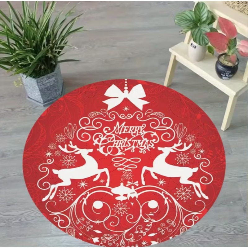 Christmas Themed carpet Santa  - Home Goods Bathroom Decor ulasan dan harga