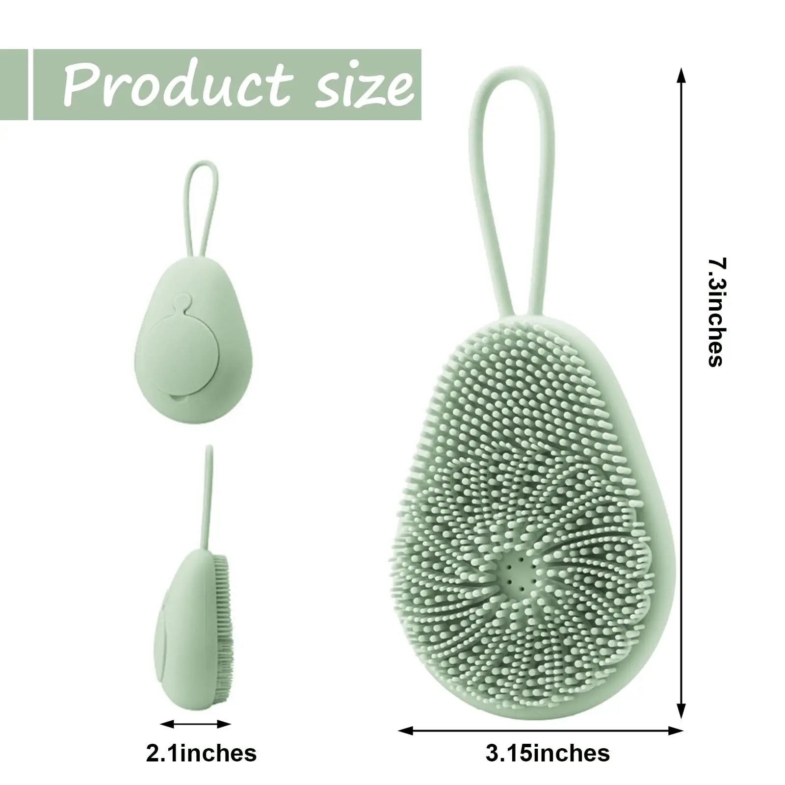 1pc Silicone Body Scrubber Exf - Home Bathroom Cleaning Machine ulasan dan harga